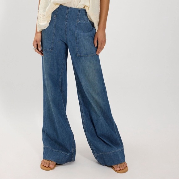 We The Free Denim - NWT We The Free Breezy Denim Pull-On Jean-Cobalt Blue